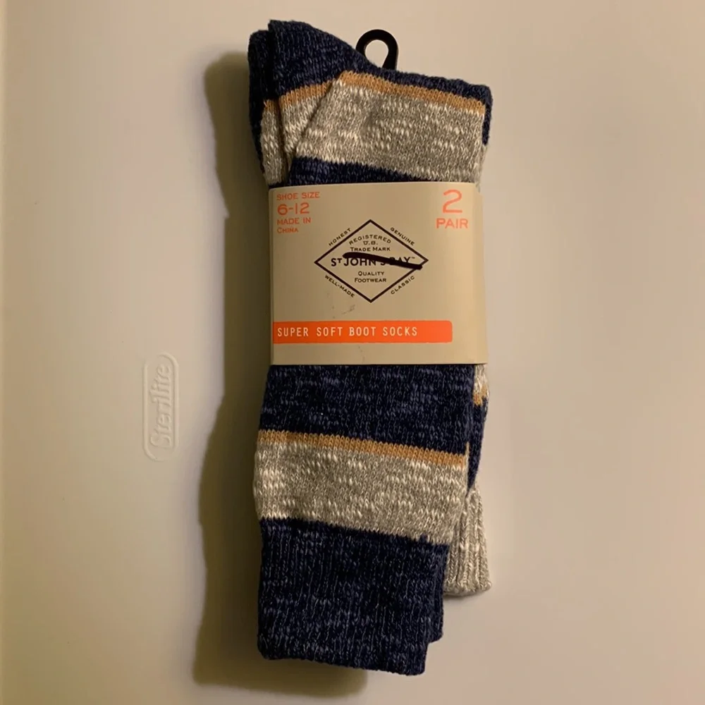 St. John’s Bay Men’s Super Soft Boot Socks 2 Pack